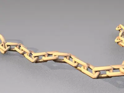 hook chain  Low-poly 3D model