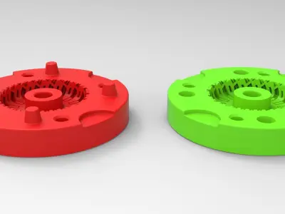 Mold for diecast Rock bouncer USD Sticky tire Scale 1 to 25 3D print model