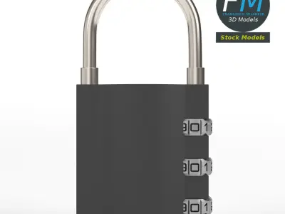 Luggage lock 3D model