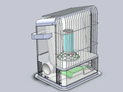 Portable gas heater 3D model
