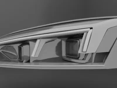 Headlights Rearlights Audi RS5 Low-poly 3D model
