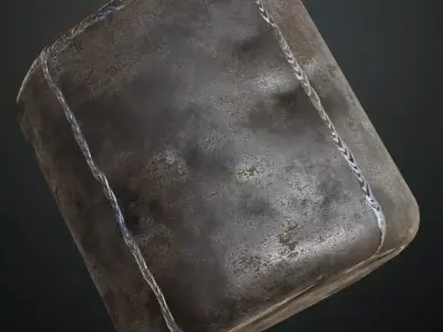 Welded Rusty Industrial Metal Plate PBR Seamless Texture