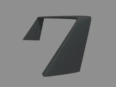 Car Spoiler 018 Low-poly 3D model