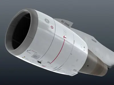 CF6-80C2 Jet Engine 3D model