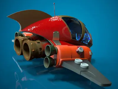 Toon Spacecraft 3D model