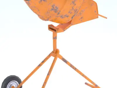 Concrete mixer  Free low-poly 3D model
