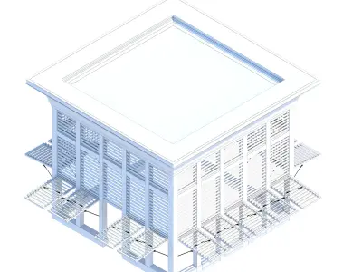 Wood Pergola 3D model