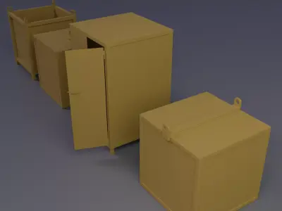 Some Manufacturing Stuff - 3D Model - no texture Low-poly 3D model