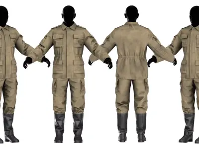 SOVIET UNIFORM M88 Low-poly 3D model