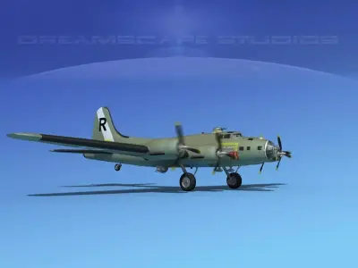 Boeing B-17F Flying Fortress HP V02 3D model