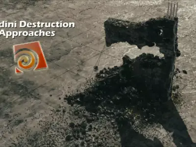 Houdini 17 Redshift Destruction Setup 3D model