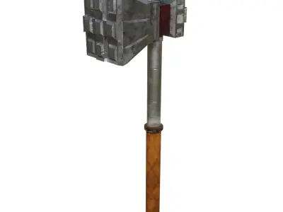 Hammer Weapon PBR 3D model
