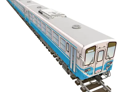 JR Shikoku Japanese Train 32 Kiha Diesel Locomotive 3D model