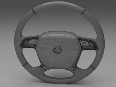 Car Steering Wheel 3D Model  PBR Textures High Detail 3D model