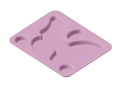 Plastic Butterfly Plate 3D model