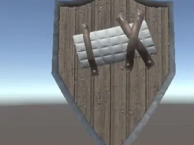 HeaterShield shield with lion Low-poly 3D model