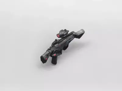 High-Detail Tactical Assault Rifle 3D Model 3D model