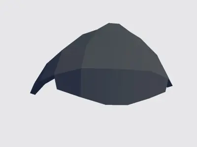 Asymmetric Band Rear Low-poly 3D model