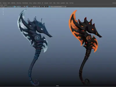 Stylized Weapon Pack Axe Sword Game Ready 3D Models Low-poly 3D model