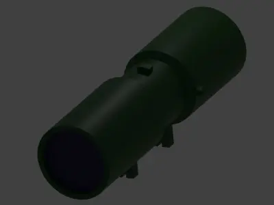 Low quality  sniper scope Free low-poly 3D model