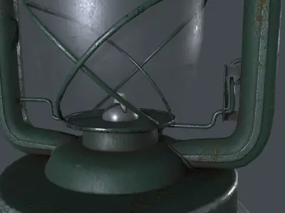 Kerosene lamp Low-poly 3D model