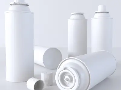 Butane Gas Canister Low-poly 3D model