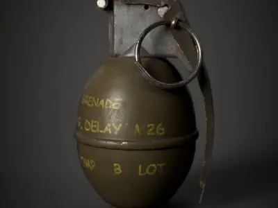 M26 Grenade Low-poly 3D model get