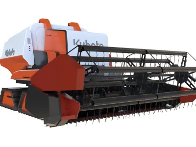 Seed Drill Tractor 3D model