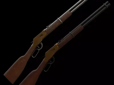 Winchester Rifle Low-poly 3D model purchase