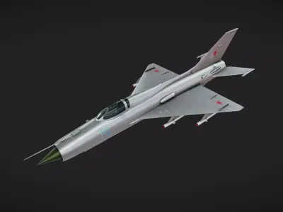 MIG-21 Low-poly 3D model