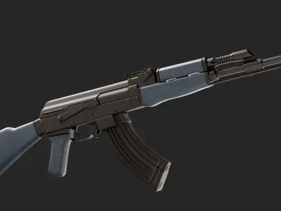 AK47 variant - Hpoly 3D model