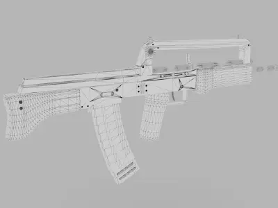 FA-47 Rifle Low-poly 3D model