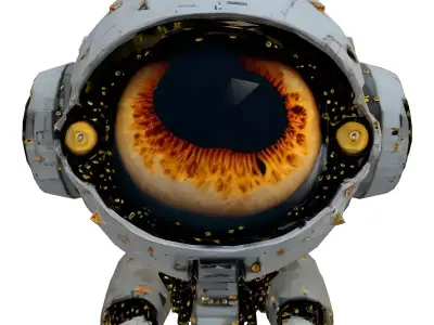 SciFi Robot Eye Drone Low-poly 3D model