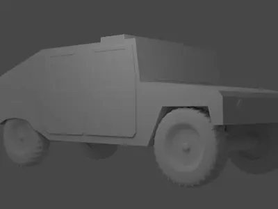 Low Poly Humvee military vehicle Low-poly 3D model