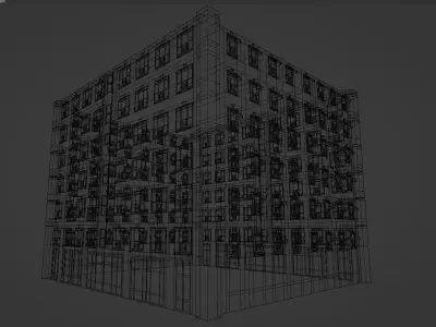New York City Fantasy Building Low-poly 3D model
