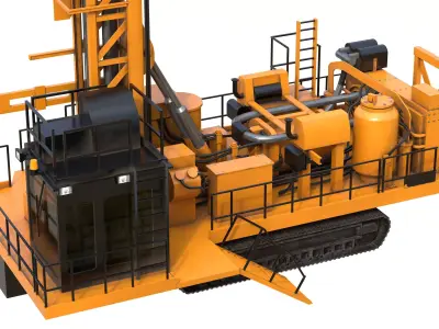 Rotary Blast hole Drill MD6310 Low-poly 3D model