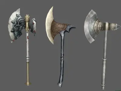 weapon axe Low-poly 3D model purchase