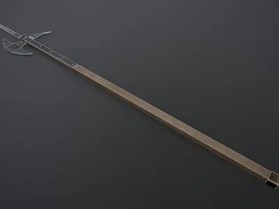 Poleaxe Low-poly 3D model