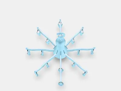 PRESSA mini rotary dryer16 clamps Low-poly 3D model