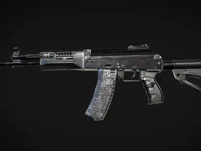 FPS AK-12 AAA PBR Game Ready Weapon Asset Low-poly 3D model
