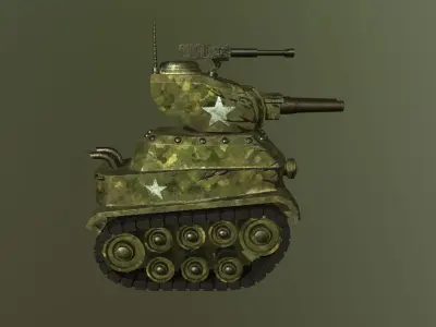 Tank  PBR  03  Low-poly 3D model