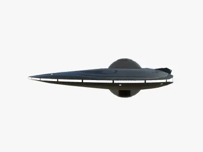 Alien Spaceship UFO I03 Dark Steel - Sci Fi Spacecraft Design Low-poly 3D model