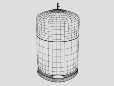 Rusty Gas cylinder 3D model