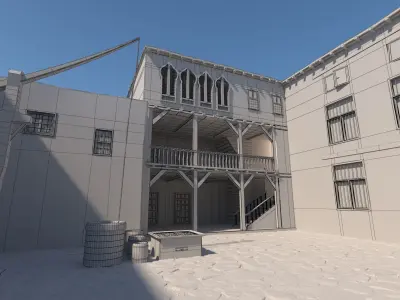 Medieval Courtyard House 3D model