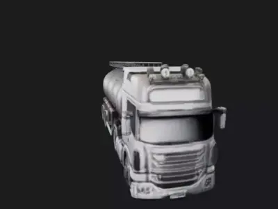 Tanker Truck 3D Model  Fuel Transport 3D model