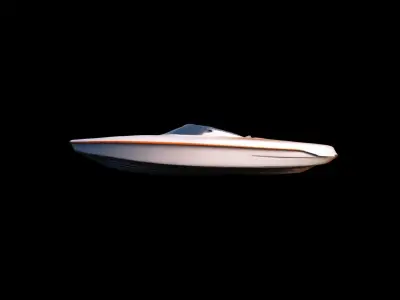 3d Model Aerial Front View Of A Speed Boat Collection  3D model