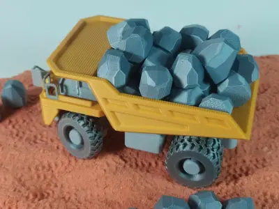 3D DUMP TRUCK 3D print model by beemtr
