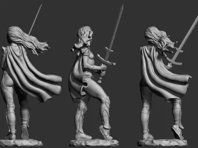 Swordwoman 3D print model