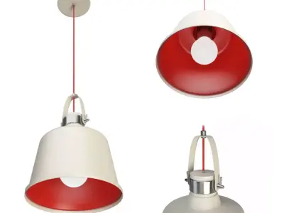 Vintage Lacreu Pendant Lamp 3D model
