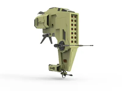 Spaceship 001 3D model by jaggeduniverse